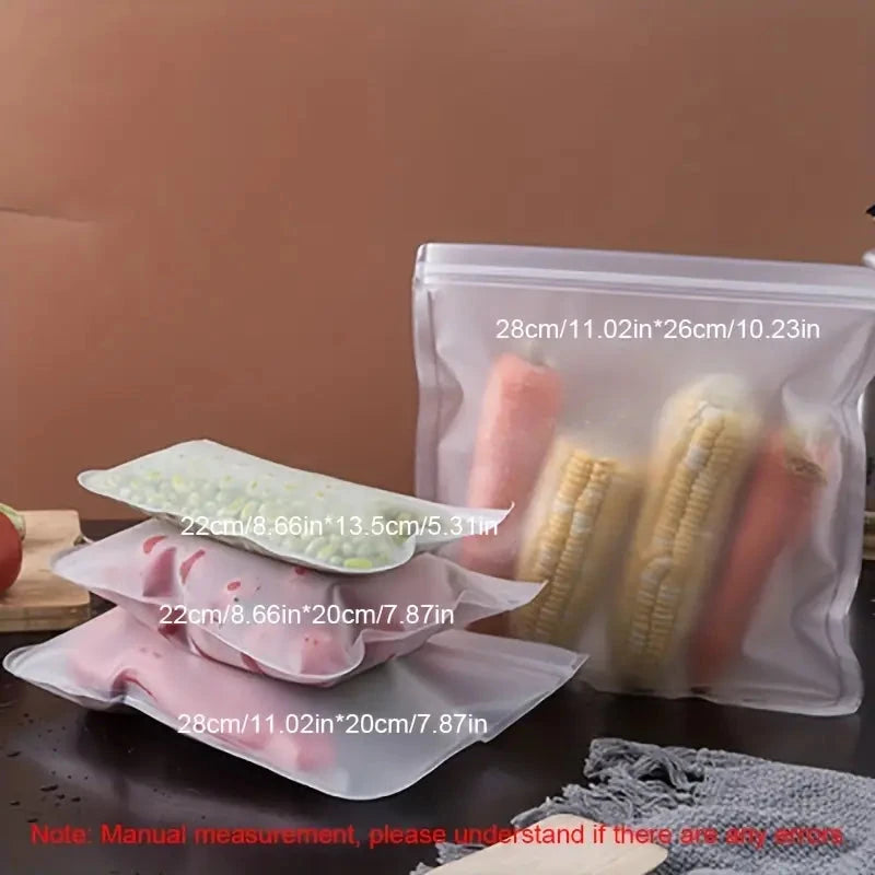 Silicon Reusable Food Storage Bags (Pack of 3)