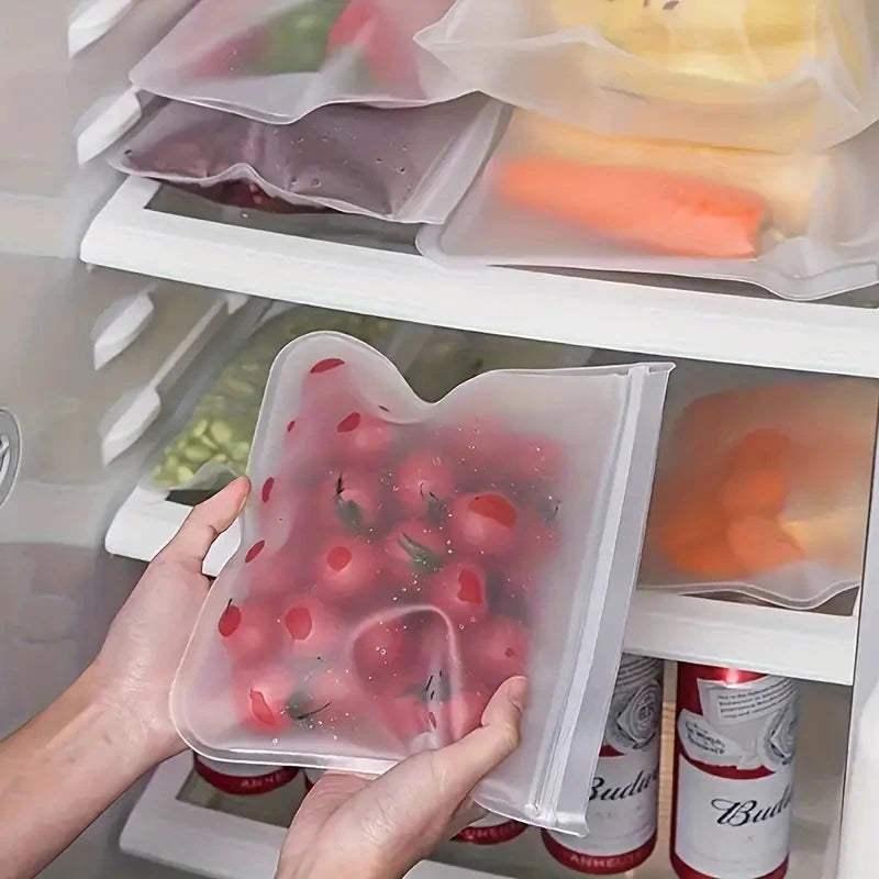 Silicon Reusable Food Storage Bags (Pack of 3)