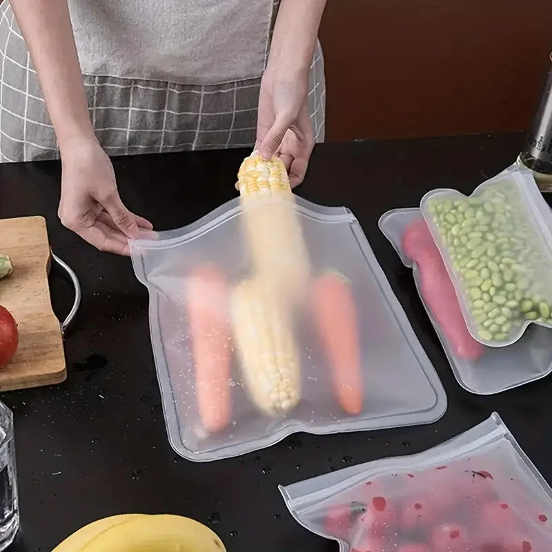 Silicon Reusable Food Storage Bags (Pack of 3)