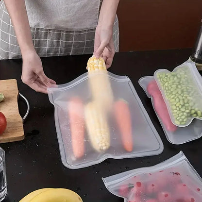 Silicon Reusable Food Storage Bags (Pack of 3)