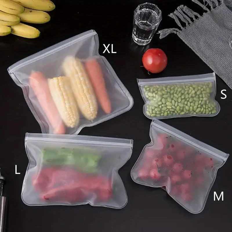 Silicon Reusable Food Storage Bags (Pack of 3)