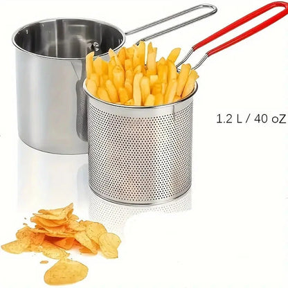 2-in-1 Stainless Steel Deep Fryer
