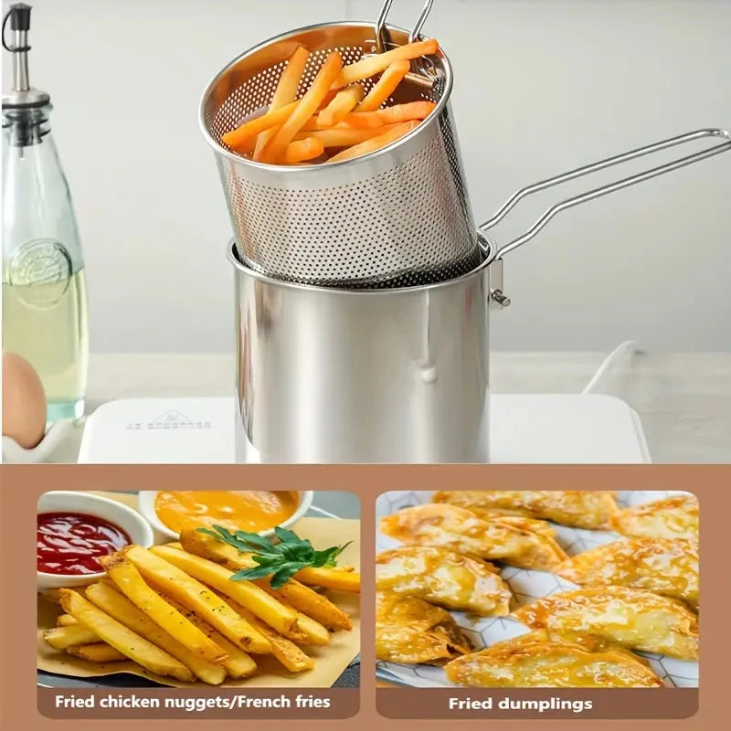 2-in-1 Stainless Steel Deep Fryer