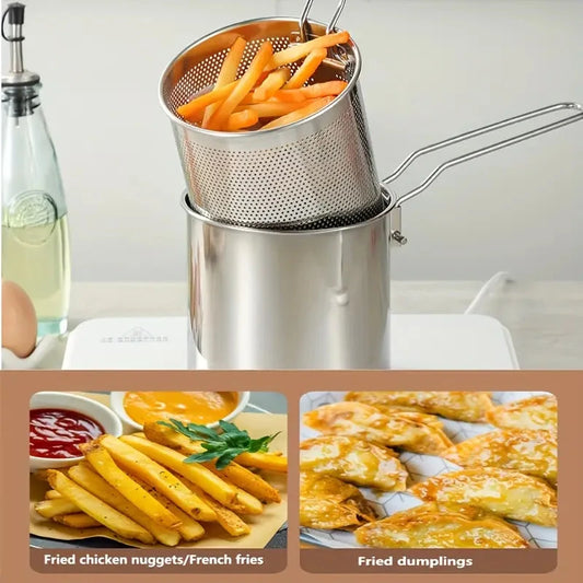 2-in-1 Stainless Steel Deep Fryer