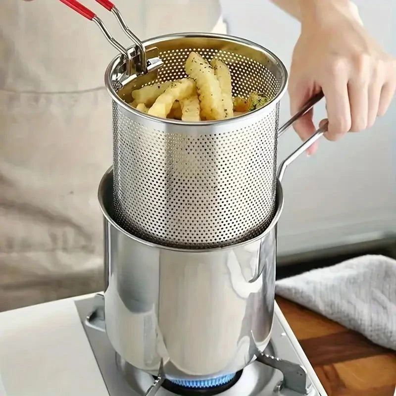 2-in-1 Stainless Steel Deep Fryer