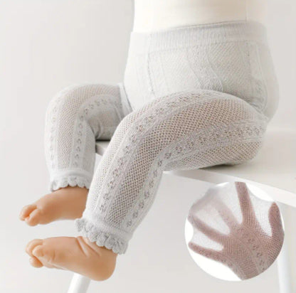 Girls Breathable Summer Leggings - Soft Mesh for Hot Weather