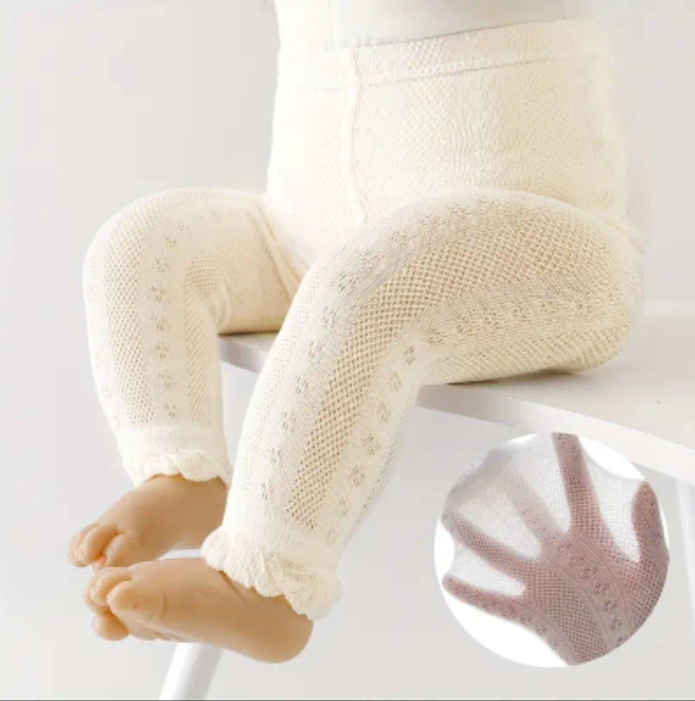 Girls Breathable Summer Leggings - Soft Mesh for Hot Weather