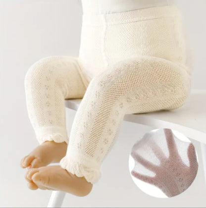 Girls Breathable Summer Leggings - Soft Mesh for Hot Weather