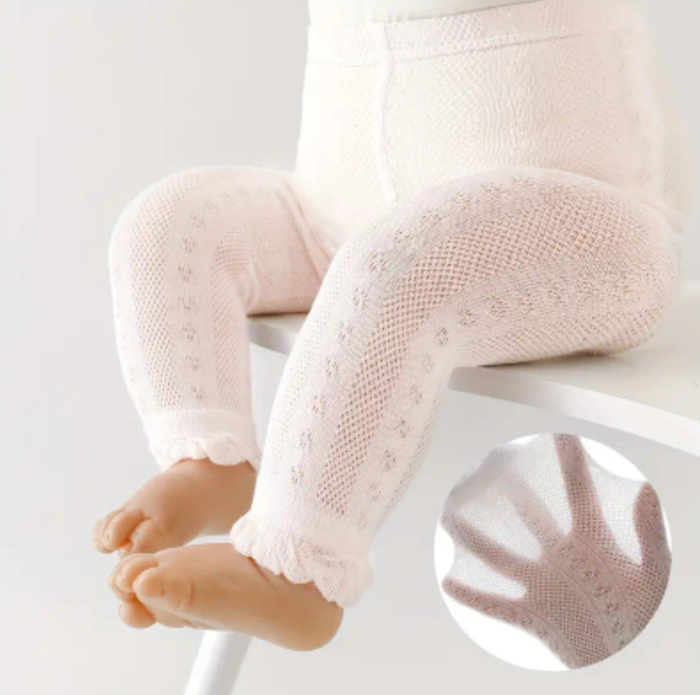 Girls Breathable Summer Leggings - Soft Mesh for Hot Weather