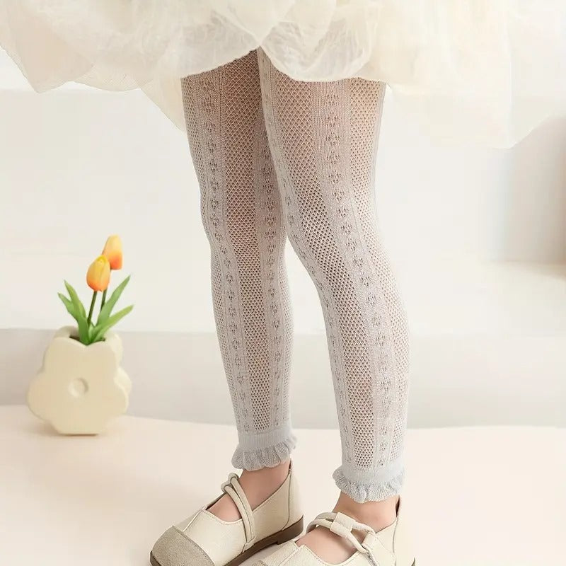 Girls Soft Breathable Mesh Leggings for Summer!