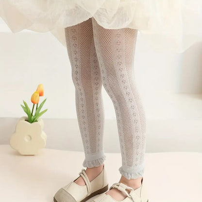 Girls Soft Breathable Mesh Leggings for Summer!