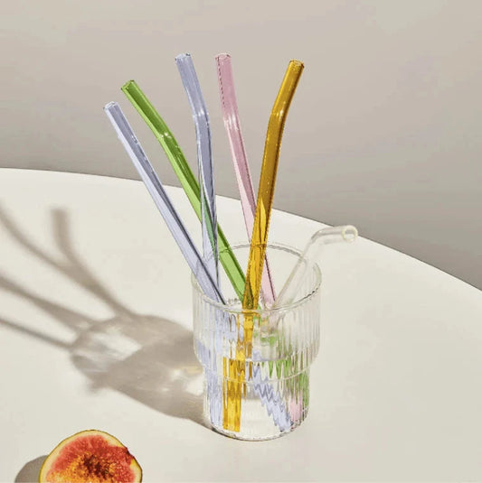 Glass Straws with Cleaning Brush